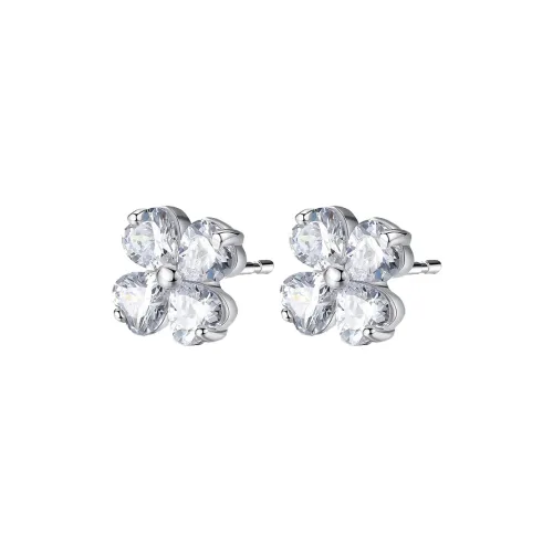 MOLADY S925 Silver Stud Earrings Women's