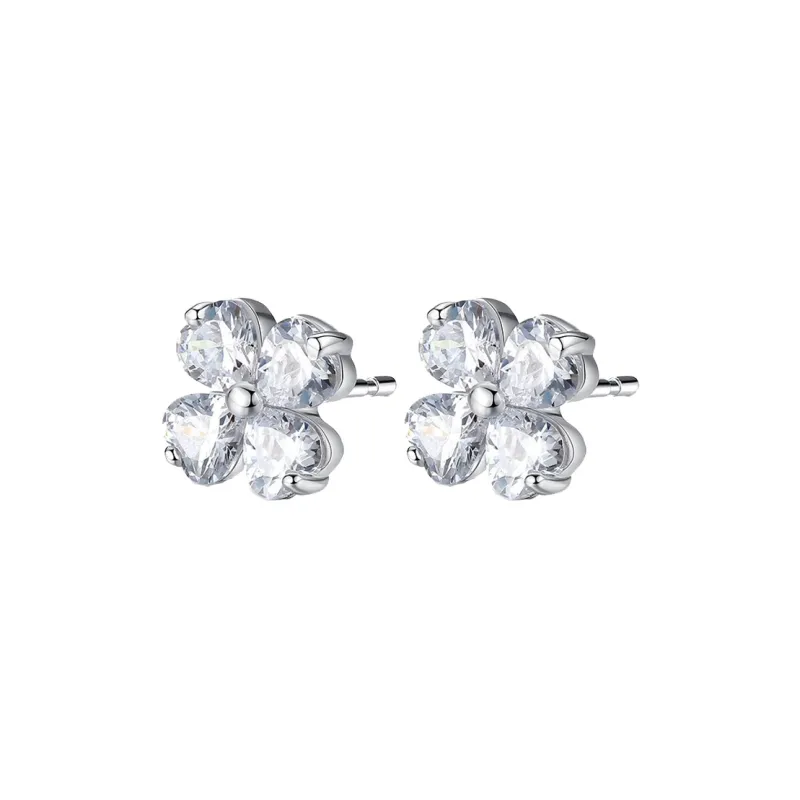 MOLADY S925 Silver Stud Earrings Women's-0