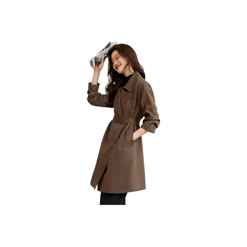Mo Han Yi Mei Trench Coat Women's Cool Camel-0