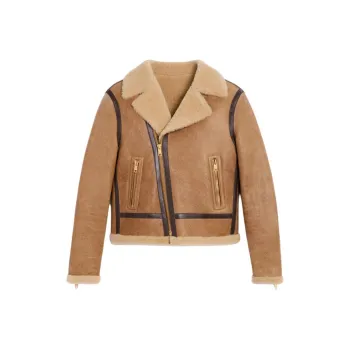 CELINE Biker Jacket In Lambskin Shearling