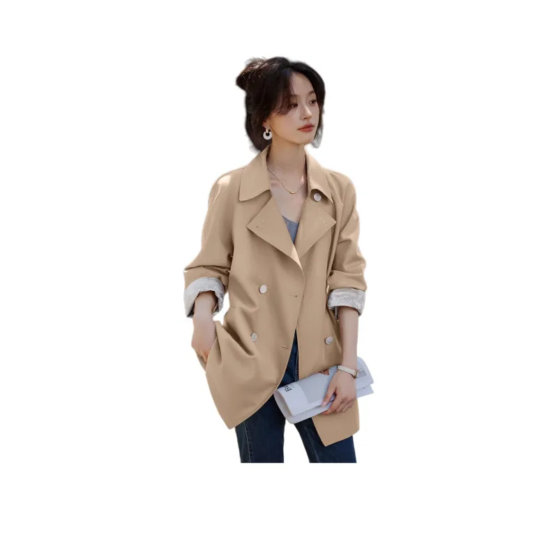 Mo Han Yi Mei Trench Coat Women's Khaki-0