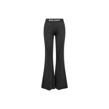 PALM ANGELS Soiree Knit Logo Pants Black