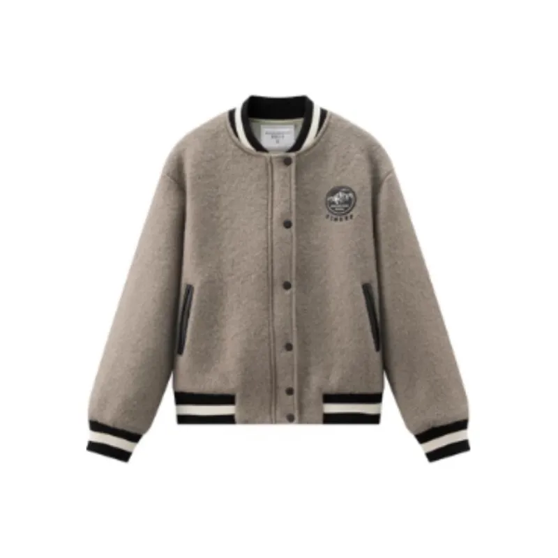 KUHNMARVIN Baseball Jacket Women's Creamy Brown-0