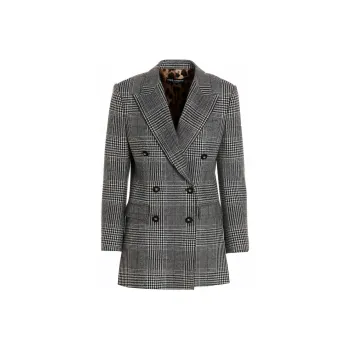 Dolce & Gabbana Single Breasted Glen Plaid Jacket