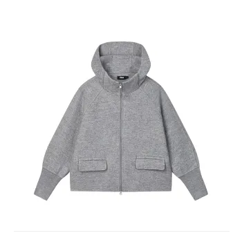 FILA Velvet feel Coat Women's Cloud Spotted Heather Gray