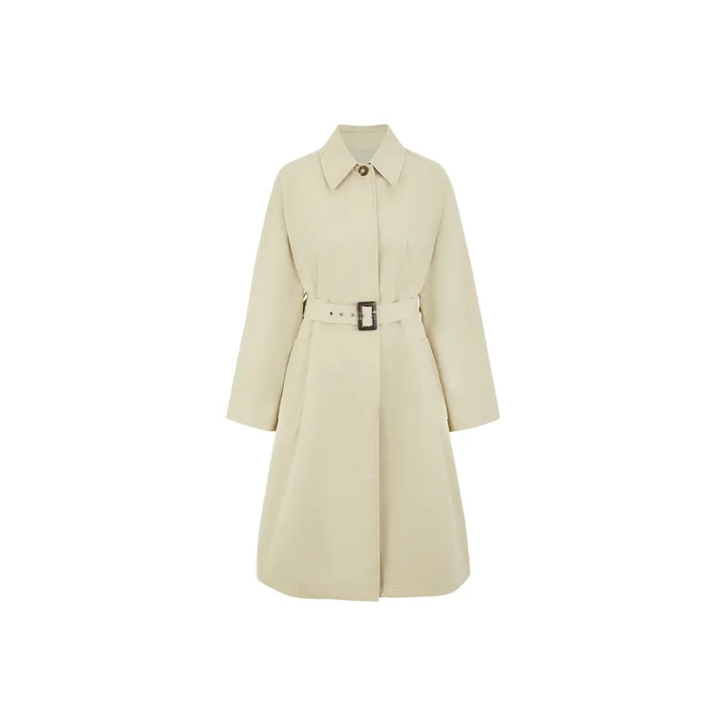 URBAN REVIVO Trench Coat Women's Khaki Brown-0