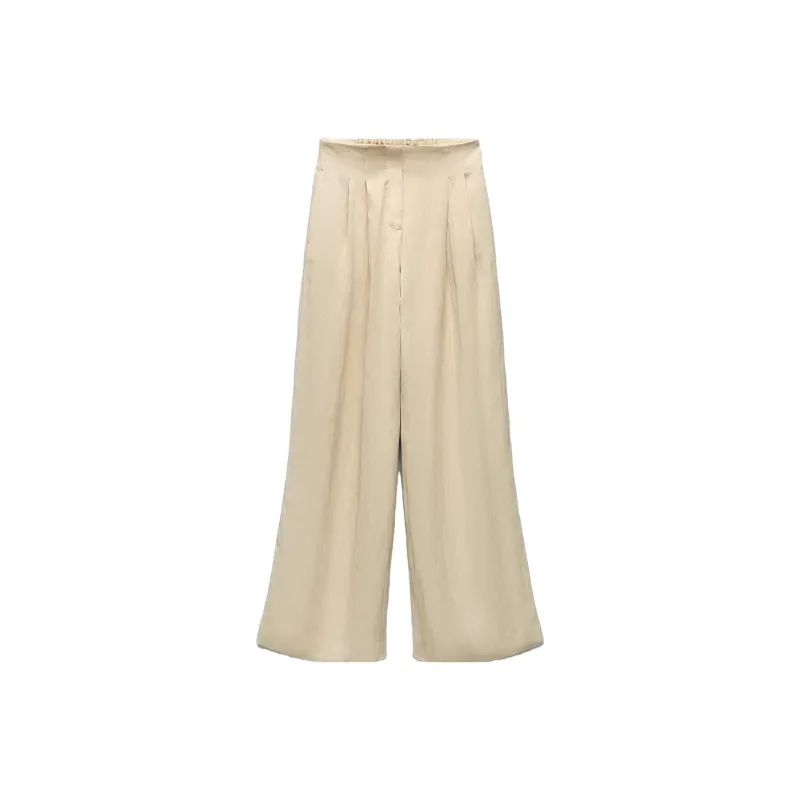 ZARA Casual Pants Women's Beige-0