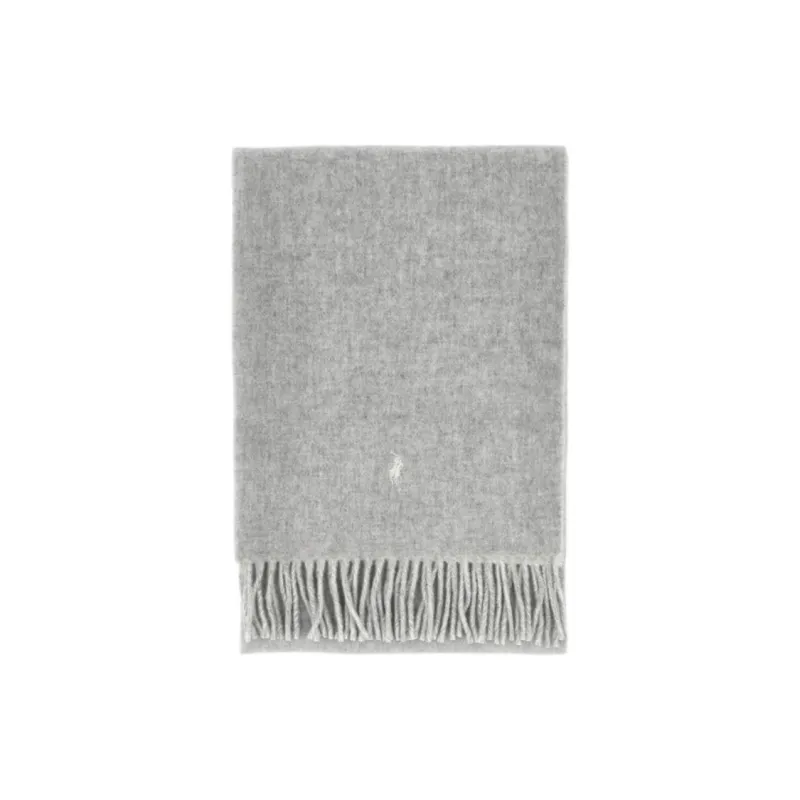 Polo Ralph Lauren Wool Knit Scarves Unisex Gray-0