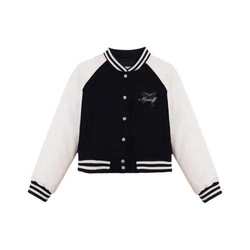 MUSTOFF Baseball Jacket Women's Navy Blue