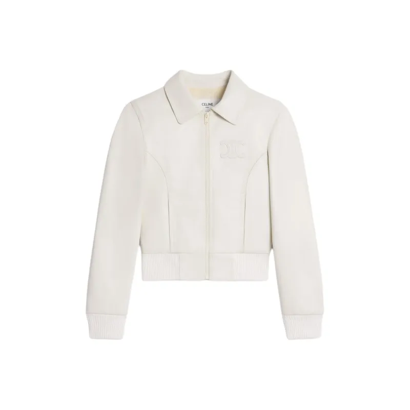CELINE SS24 Leather Jacket Women's Neon White-0
