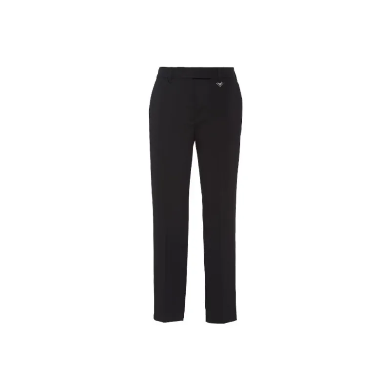 PRADA Grain de poudre Cropped Trousers-0