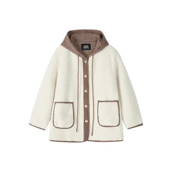 ELF SACK Velvet feel Coat Women's Magic Ecru