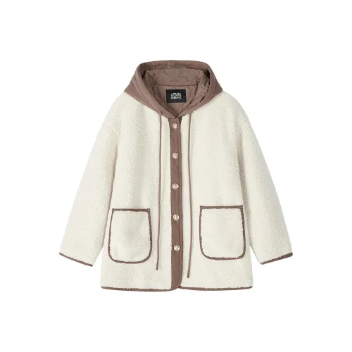ELF SACK Velvet feel Coat Women's Magic Ecru