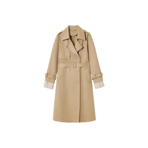 NINE WEST Trench Coat Women's Khaki