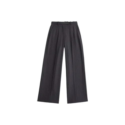 AF Casual Pants Women's Gray Fine Stripes