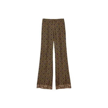 Sandro Star print Flared Satin Trousers