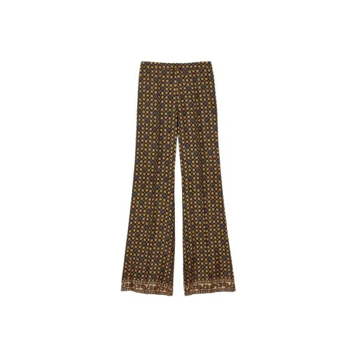 Sandro Star print Flared Satin Trousers