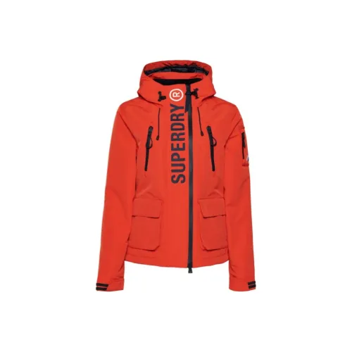 SUPERDRY Windbreaker Jacket Women's Orange Red