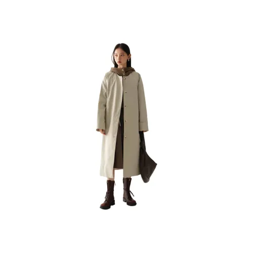 Boutique By Babymoon Trench Coat Women's Light Green Gray