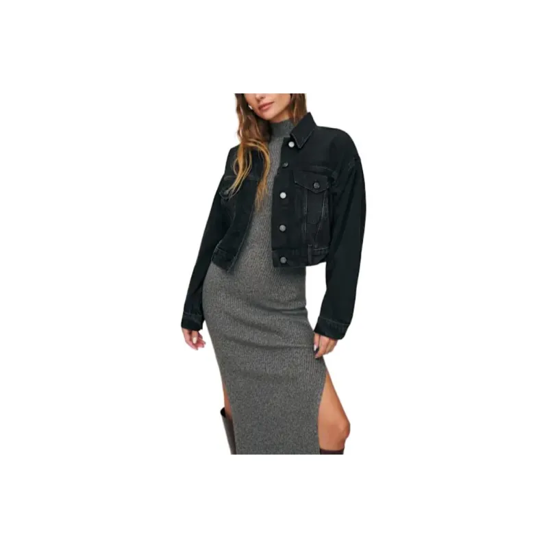 REFORMATION Denim Jacket Women's Turanno-0
