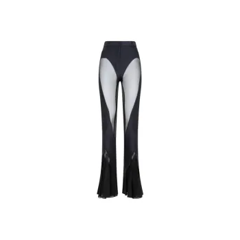 Mugler Mesh Panelled Flared Trousers