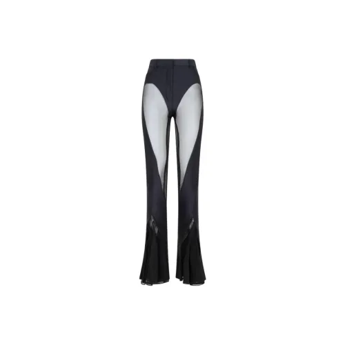 Mugler Mesh Panelled Flared Trousers