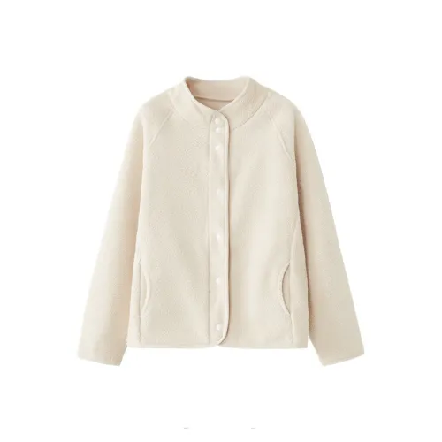 CHARM PICK Velvet feel Coat Women's Almond