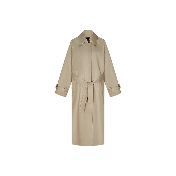 URBAN REVIVO Trench Coats Women's Khaki-0