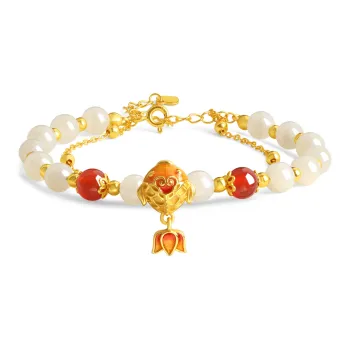 Lao Feng Xiang Hetian Jade Bracelets White Jade/Pale Greenish White Jade Women's