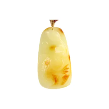 Oushuo Jewelry Amber Beeswax Jade Necklaces Unisex