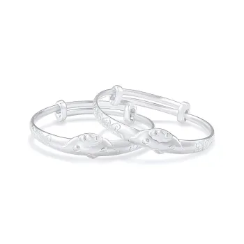 Bear Silversmith 999 Fine Silver Sterling Silver Bangle Kids'