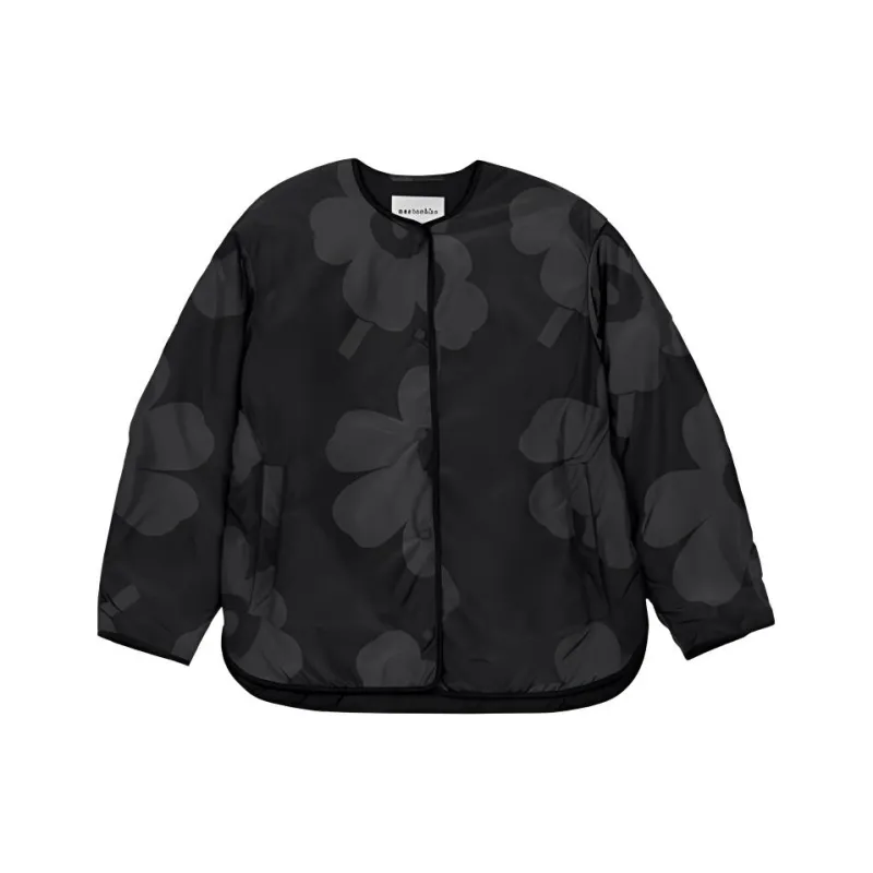 Marimekko Puffer Jacket Women's Black Dark Gray-0