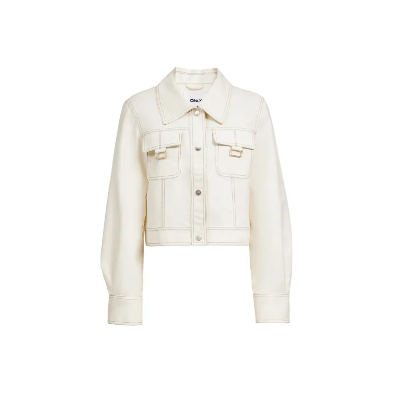 ONLY Trench Coat Women's Ancient White-0
