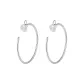 6cm Diameter Silver Large Circle Clip-on Earrings