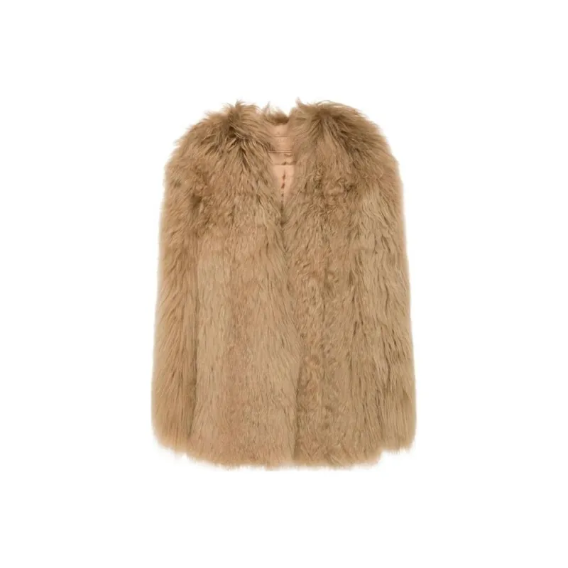 PRADA Velvet feel Coat Women's Brown-0