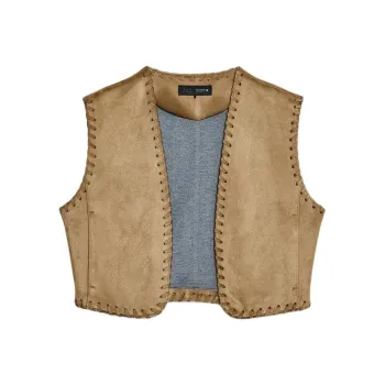 ZARA Vests Women's Mink Brown