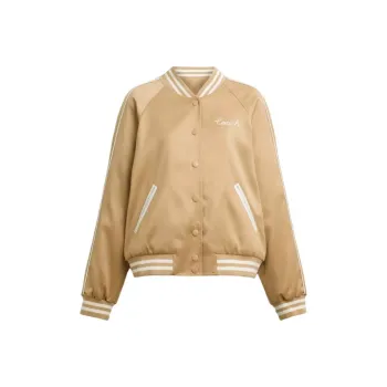 COACH Baseball Jacket Women's Light Umber