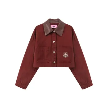 CHUU Cropped Coat Women's Vintage Red
