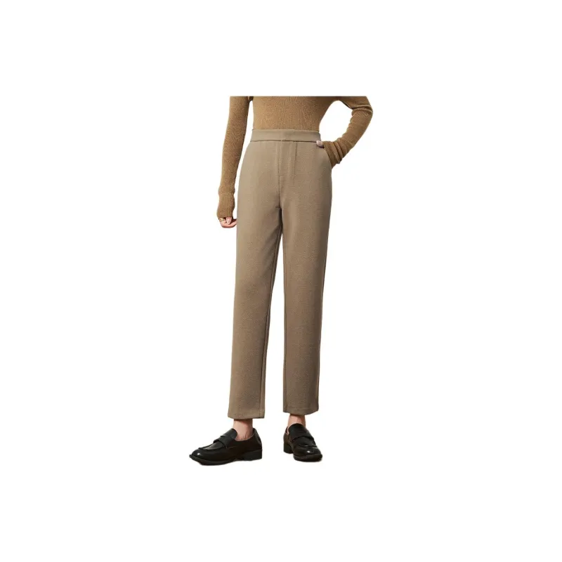 FENHONGMALI Casual Pants Women's Camel-0