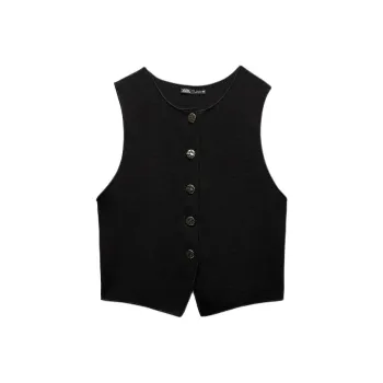 ZARA Vests Women's Black