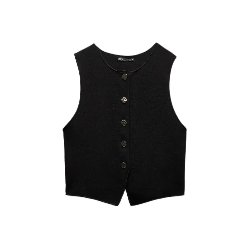 ZARA Vests Women's Black-0