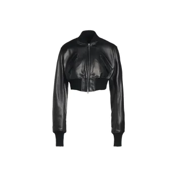 Yohji Yamamoto S'YTE Leather Jacket Women's Black