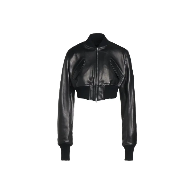 Yohji Yamamoto S'YTE Leather Jacket Women's Black-0