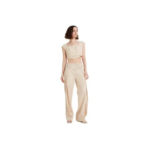 SUNDAY LIFE Casual Pants Women's Beige Apricot