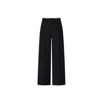 MOCO Casual Pants Women's Black Gray Stripes