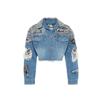 PHILIPP PLEIN Cropped Denim Jacket