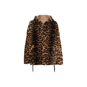 Yves Salomon Animal-print Lambs Wool Jacket