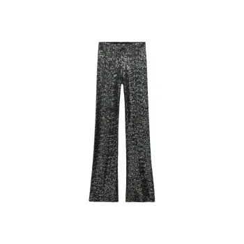 ZARA Casual Pants Women's Dark Silver