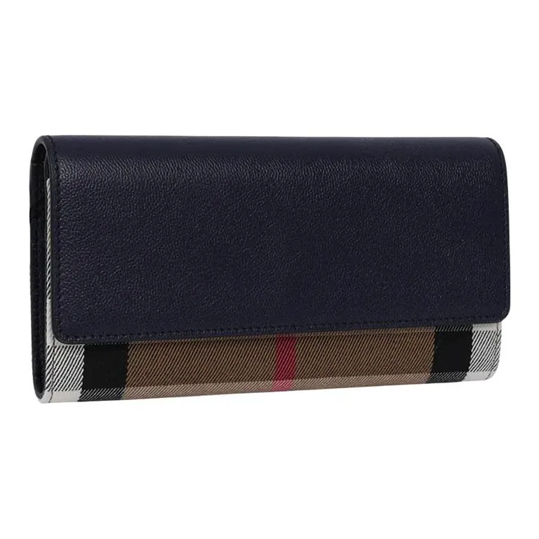 Burberry Cotton Canvas Envelope Bag Wallet Unisex Blue & Brown-1