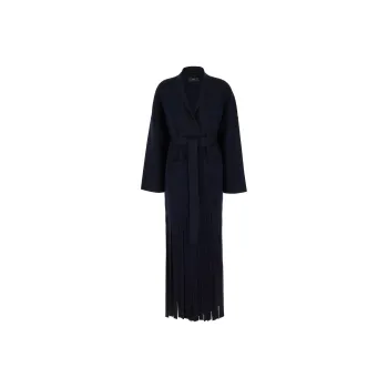 Alanui Fringed Edge Belted Coat